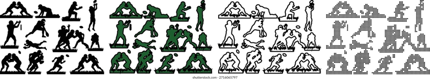Figuras humanas ilustradas en varias posturas