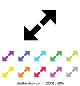 An Illustrated Icon in an array of colours on a White Background -  Zoom In