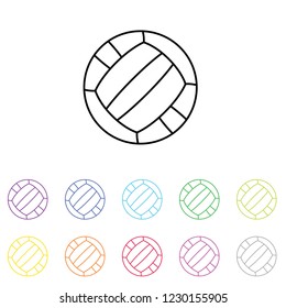 An Illustrated Icon in an array of colours on a White Background -  Volley Ball
