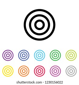 An Illustrated Icon in an array of colours on a White Background -  Target