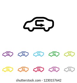 An Illustrated Icon in an array of colours on a White Background -  Circulate Air
