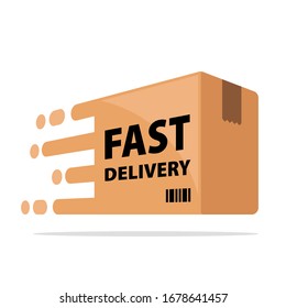 Illustrated icon with the concept of fast delivery service