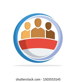 Illustrated icon with the concept of the national community of Indonesia or Monaco