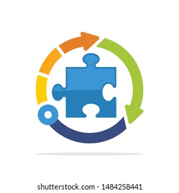 Illustrated icon with the concept of a recovery technology solution