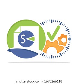 Illustrated icon with the concept of timely tax management