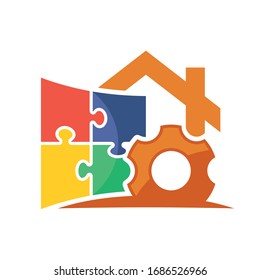 Illustrated icon with a creative home management concept.