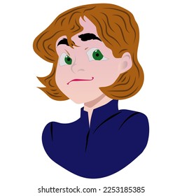 illustrated icon girl on emotions