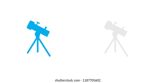 An Illustrated Icon Isolated on a Background - Telescope