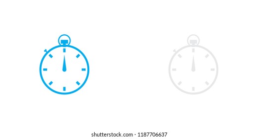 An Illustrated Icon Isolated on a Background - Stopwatch