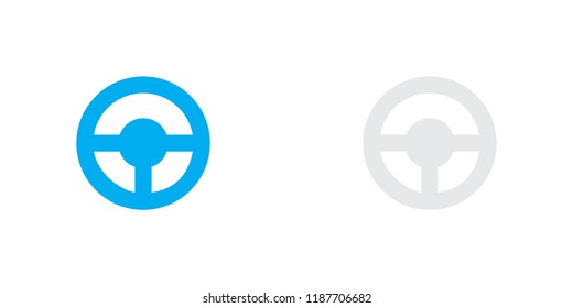 An Illustrated Icon Isolated on a Background - Steering Wheel