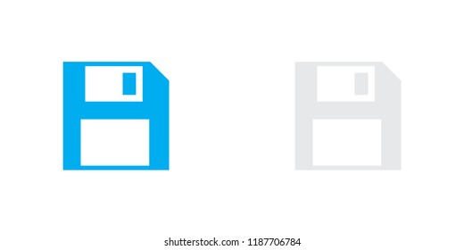An Illustrated Icon Isolated on a Background - Small Floppy Disk
