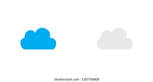 An Illustrated Icon Isolated on a Background - Small Cloud