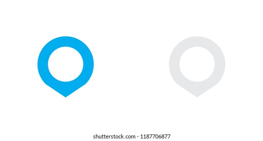 An Illustrated Icon Isolated on a Background - Short Map Pointer Open