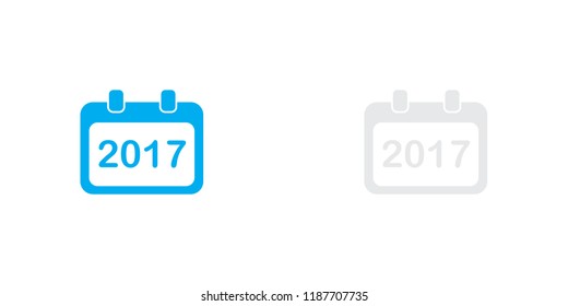 An Illustrated Icon Isolated on a Background - Rounded Calendar Year
