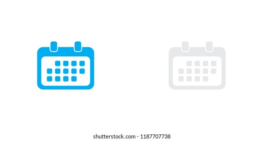 An Illustrated Icon Isolated on a Background - Rounded Calendar