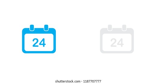 An Illustrated Icon Isolated on a Background - Rounded Calendar Day
