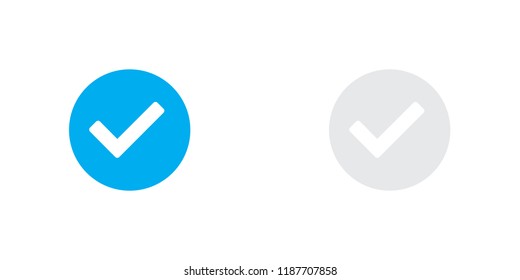 An Illustrated Icon Isolated on a Background - Round Tick Selected