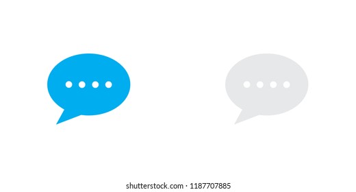 An Illustrated Icon Isolated on a Background - Round Message Bubble
