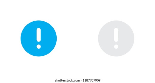 An Illustrated Icon Isolated on a Background - Round Exclamation Mark Selected