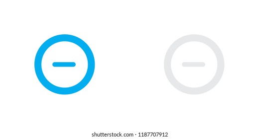 An Illustrated Icon Isolated on a Background - Round Minus