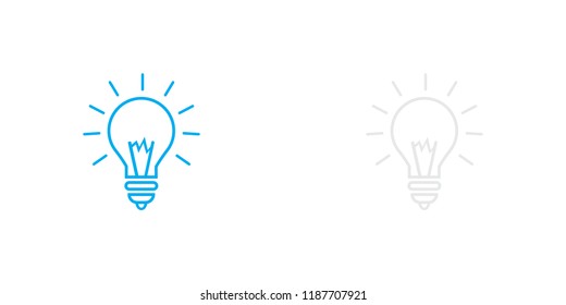 An Illustrated Icon Isolated on a Background - Round Light Bulb