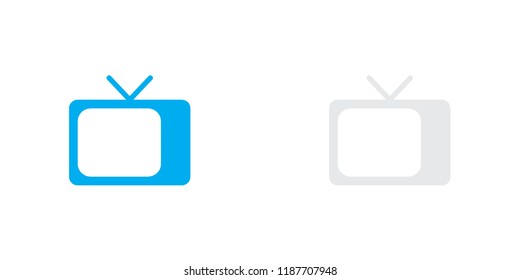 An Illustrated Icon Isolated on a Background - Retro Television
