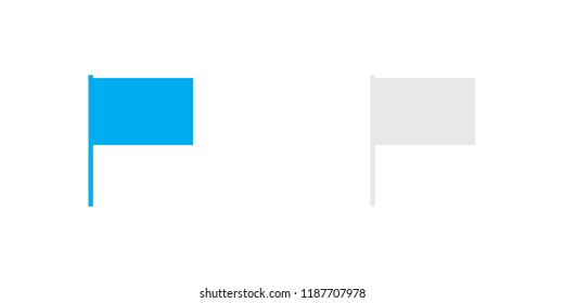 An Illustrated Icon Isolated on a Background - Rectangular Flag