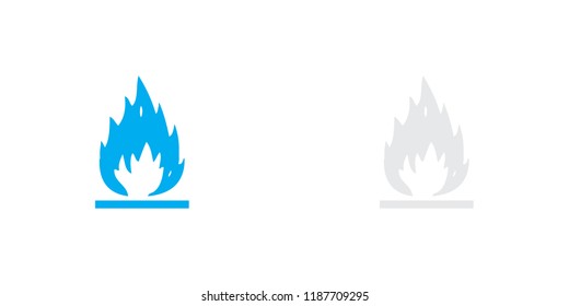 An Illustrated Icon Isolated on a Background - Open Flame