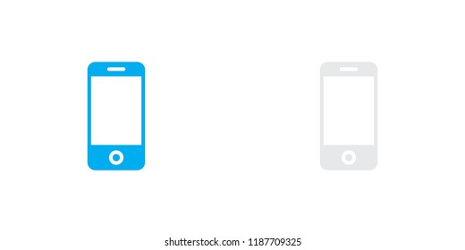 An Illustrated Icon Isolated on a Background - Mobile Phone