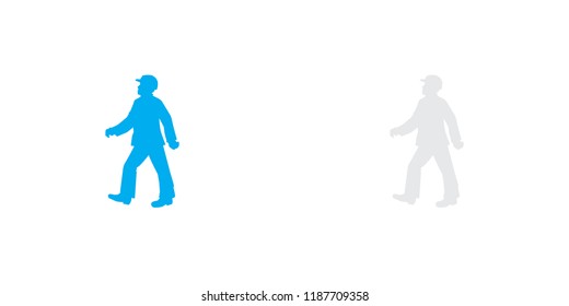 An Illustrated Icon Isolated on a Background - Man with Safety Hat