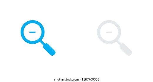 An Illustrated Icon Isolated on a Background - Magnifying Glass Zoom Out