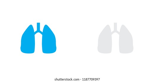 An Illustrated Icon Isolated on a Background - Lungs