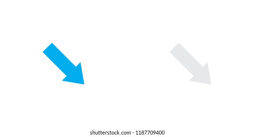 An Illustrated Icon Isolated on a Background - Lower Right Arrow