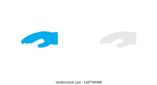 An Illustrated Icon Isolated on a Background - Hand Palm Down