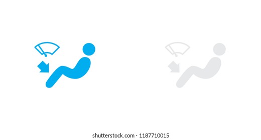 An Illustrated Icon Isolated on a Background - Footwell and Windscreen Fans