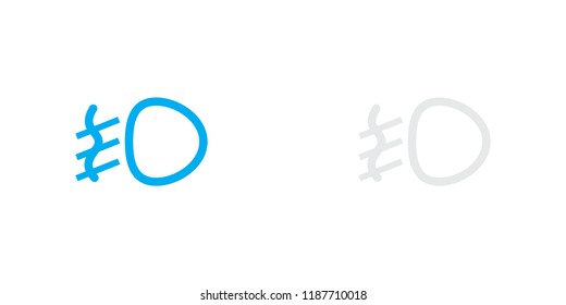 An Illustrated Icon Isolated on a Background - Fog Lamp Light