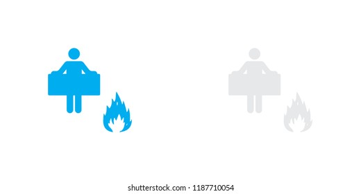 An Illustrated Icon Isolated on a Background - Fire Blanket