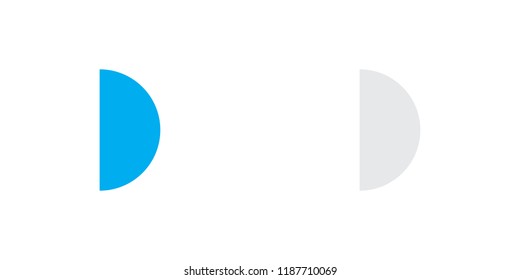 An Illustrated Icon Isolated on a Background - First Quarter Moon