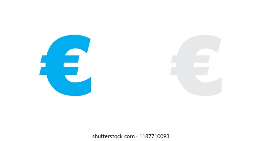 An Illustrated Icon Isolated on a Background - Euro Sign