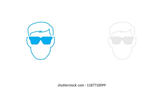 An Illustrated Icon Isolated on a Background - Eye Protection Glasses