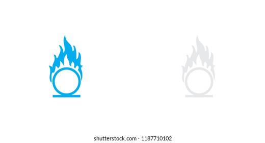 An Illustrated Icon Isolated on a Background - Extreme Heat and Fire