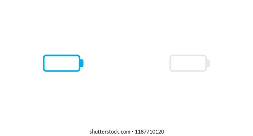 An Illustrated Icon Isolated on a Background - Empty Battery