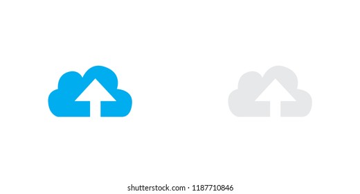 An Illustrated Icon Isolated on a Background - Cloud Upload Thick