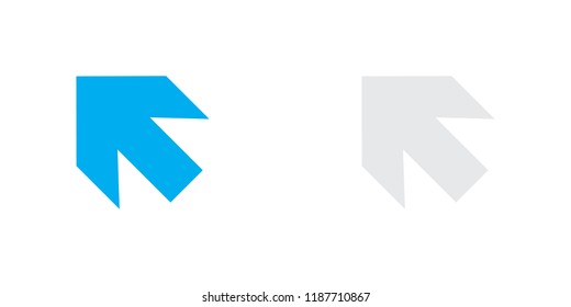 An Illustrated Icon Isolated on a Background - Arrow Up Left