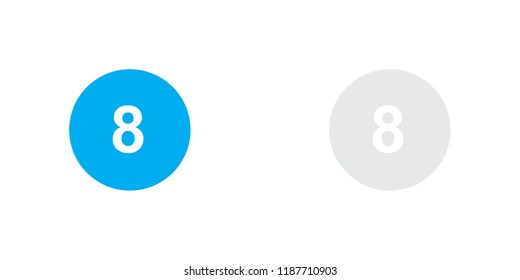 An Illustrated Icon Isolated on a Background - Circle 8 Black