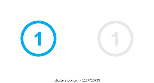 An Illustrated Icon Isolated on a Background - Circle 1 White