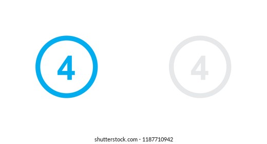 An Illustrated Icon Isolated on a Background - Circle 4 White
