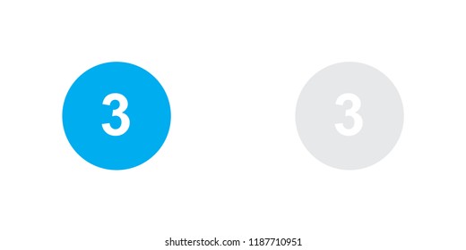 An Illustrated Icon Isolated on a Background - Circle 3 Black