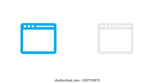 An Illustrated Icon Isolated on a Background - Browser