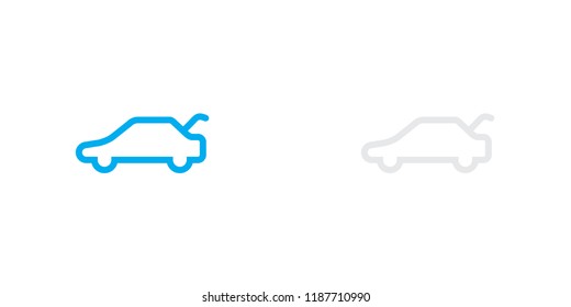 An Illustrated Icon Isolated on a Background - Boot Open Light
